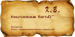 Kesztenbaum Bartó névjegykártya
